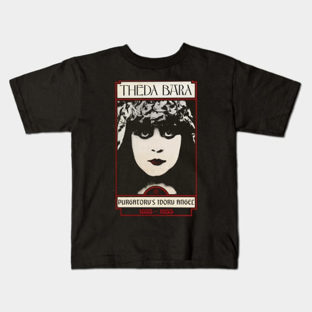 THEDA BARA - Vampire - Purgatory's Ivory Angel Kids T-Shirt by silentandprecodehorror